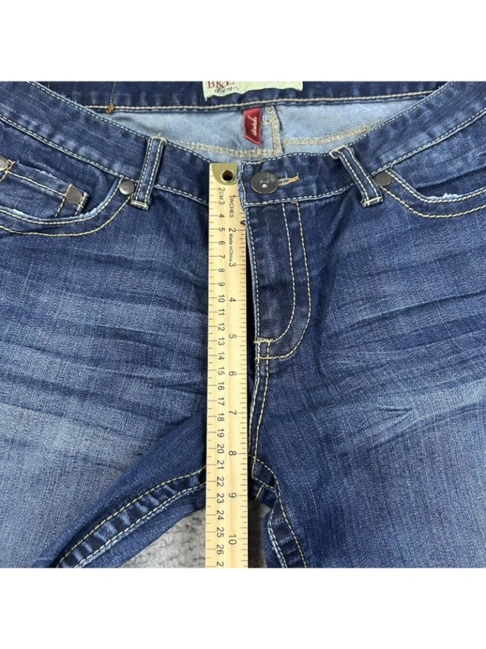 BKE Buckle Kate Y2K Bootcut Blue Jeans Size 32x31.5 Cowgirl Stretch